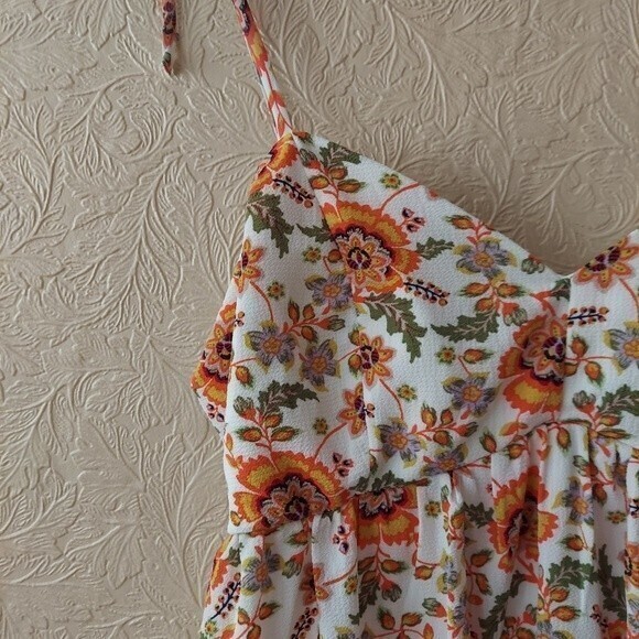 TEEZE ME Womens Ivory Tie Spaghetti Strap Short Fit + Flare Dress NWT 13/14 - Picture 4 of 11